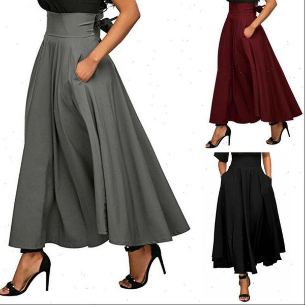 vintage high waist pleated womens skirts solid color stretch plain skater flared long skirt autumn women, Black
vintage high waist pleated womens skirts solid color stretch plain skater flared long skirt autumn women, Black