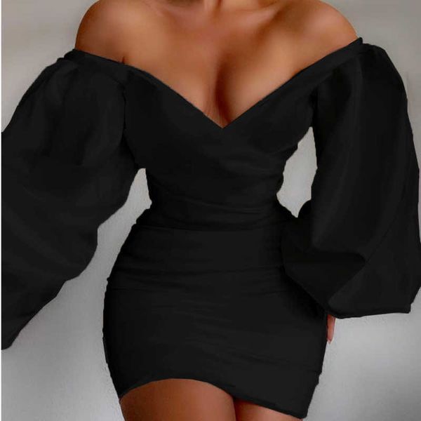 deat summer women style fashion slash neck puff long sleeve off shoulder high waist sheath mini dress rd625 210709, Black;gray
deat summer women style fashion slash neck puff long sleeve off shoulder high waist sheath mini dress rd625 210709, Black;gray