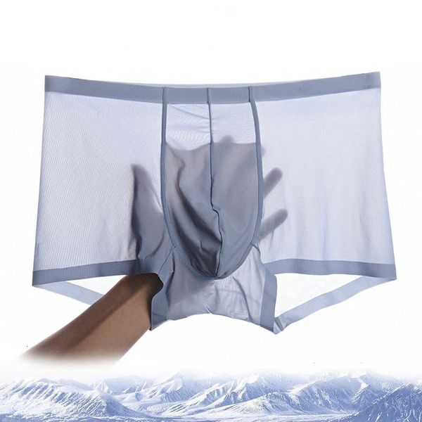 men underwear summer ice silk boxer under for men's panties transparent breathing shorts, Black;white
men underwear summer ice silk boxer under for men's panties transparent breathing shorts, Black;white