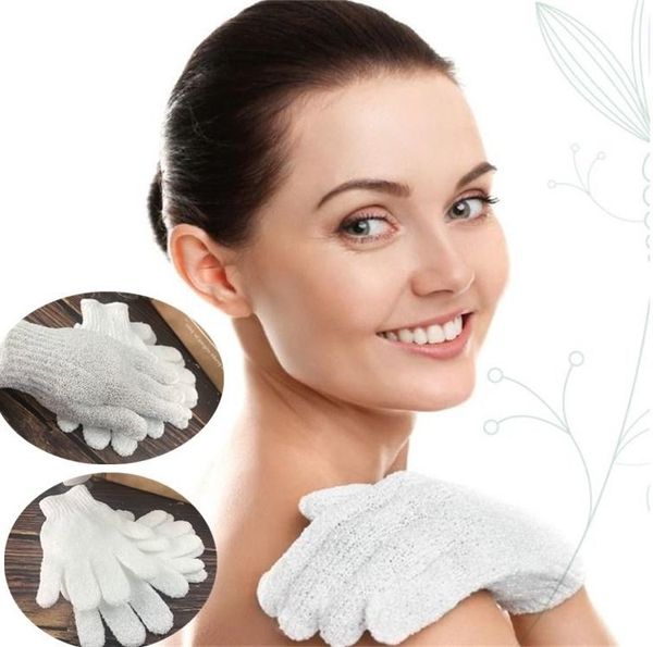 new women white nylon body cleaning shower gloves exfoliating bath glove five fingers bath bathroom gloves bath brushes home supplies 4926 
new women white nylon body cleaning shower gloves exfoliating bath glove five fingers bath bathroom gloves bath brushes home supplies 4926