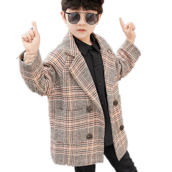 2021 new boys autumn blend fashion plaid wool coat for boy to thicken jacket children outerwear c1ol, Blue;gray
2021 new boys autumn blend fashion plaid wool coat for boy to thicken jacket children outerwear c1ol, Blue;gray