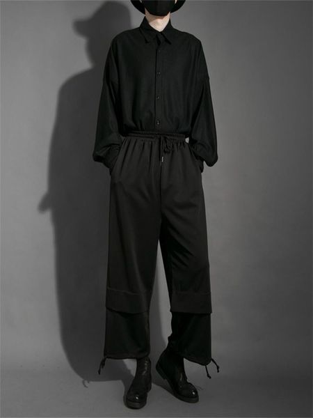 men's pants classic dark yamamoto hairdresser dress and two loose plus size casual 9 divider wide leg, Black
men's pants classic dark yamamoto hairdresser dress and two loose plus size casual 9 divider wide leg, Black