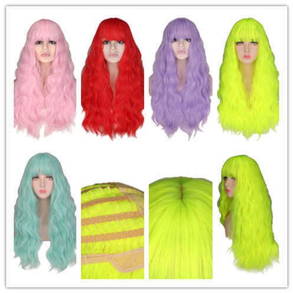 wind fashion female corn perm air bangs long curly hair chemical fiber wig head set, Black
wind fashion female corn perm air bangs long curly hair chemical fiber wig head set, Black
