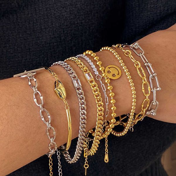 women's men's children's bracelet punk stud men vintage love pandora bracelet sterling silver charm, Golden;silver
women's men's children's bracelet punk stud men vintage love pandora bracelet sterling silver charm, Golden;silver