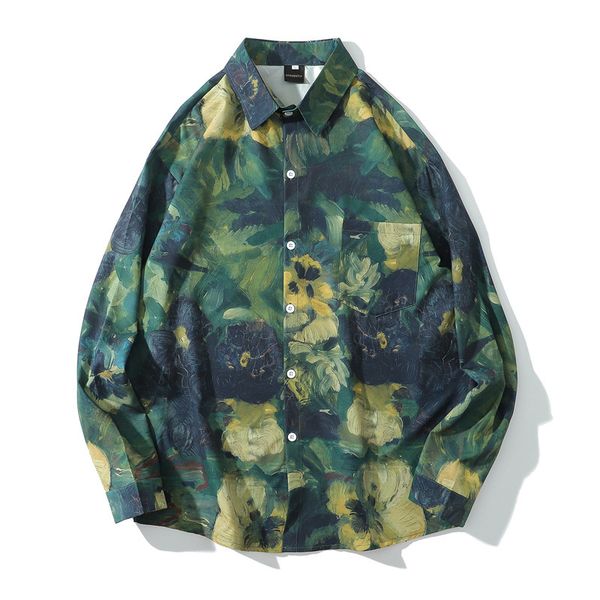 2021 autumn new casual all-match long-sleeved men's loose oil painting print port style retro fashion shirt jacket p6ir, White;black
2021 autumn new casual all-match long-sleeved men's loose oil painting print port style retro fashion shirt jacket p6ir, White;black