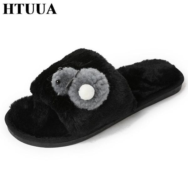 htuua fluffy faux fur slippers women cozy winter shoes plush warm flats fur slides soft sole indoor floor home slippers sx1484, Black
htuua fluffy faux fur slippers women cozy winter shoes plush warm flats fur slides soft sole indoor floor home slippers sx1484, Black