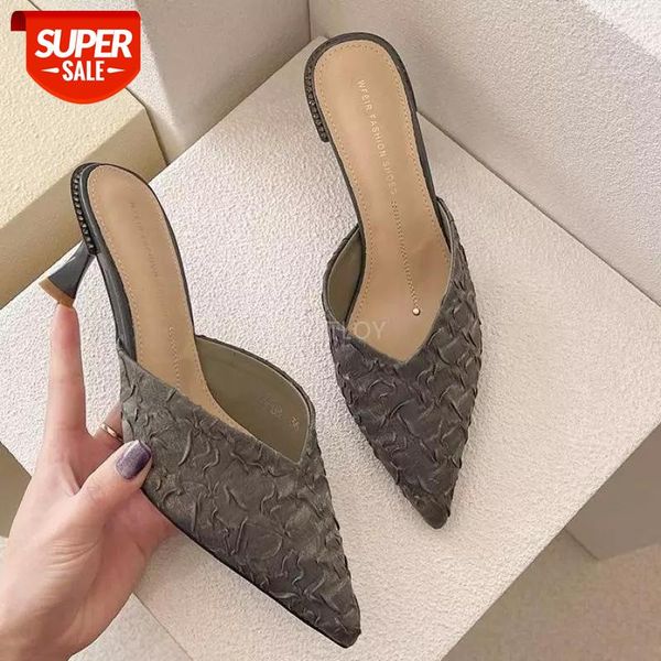 2021 women summer high heels mules slippers ladies pointed toe fashion outside sandals zapatillas mujer casa flip flop #yb7q, Black
2021 women summer high heels mules slippers ladies pointed toe fashion outside sandals zapatillas mujer casa flip flop #yb7q, Black