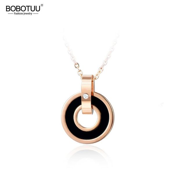 pendant necklaces bobotuu classic acrylic double circle rose gold color stainless steel exquisite jewelry for women bn17036, Silver
pendant necklaces bobotuu classic acrylic double circle rose gold color stainless steel exquisite jewelry for women bn17036, Silver