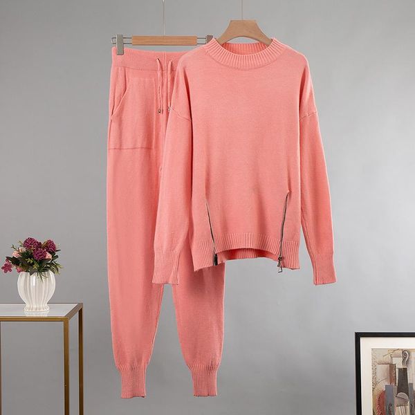 women's two piece pants 2 pieces set knitted woman tracksuits zipper o-neck pullover sweater jogger trouser suits 2021 autumn winter wa, White
women's two piece pants 2 pieces set knitted woman tracksuits zipper o-neck pullover sweater jogger trouser suits 2021 autumn winter wa, White