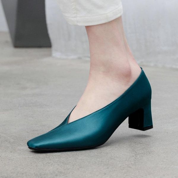 dress shoes squaretoe pumps fashion design silk leather comfortable shallow women's, Black
dress shoes squaretoe pumps fashion design silk leather comfortable shallow women's, Black