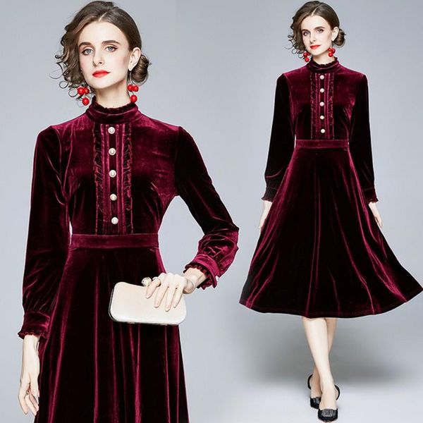 casual dresses 2021 autumn winter fashion elegant women stand collar long sleeve velvet dress gold, Black;gray
casual dresses 2021 autumn winter fashion elegant women stand collar long sleeve velvet dress gold, Black;gray