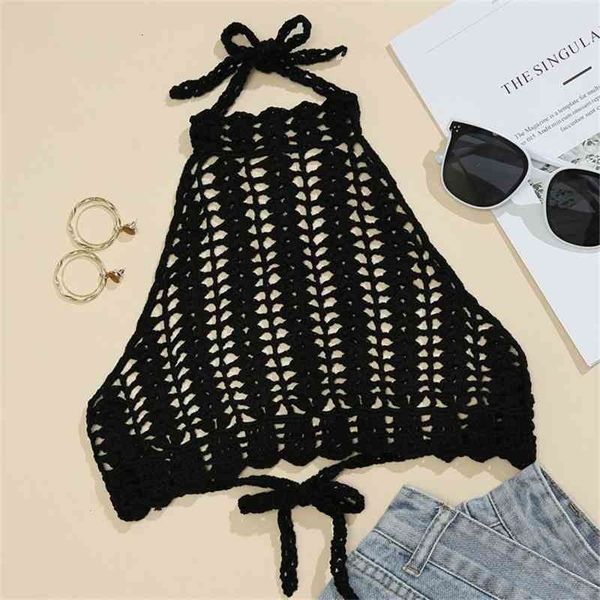 women's tanks & camis bandage breast wrapped knitted crop women backless summer beachwear holow out cropped feminino top, White
women's tanks & camis bandage breast wrapped knitted crop women backless summer beachwear holow out cropped feminino top, White