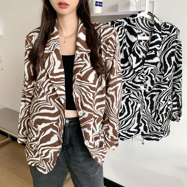 women's suits & blazers loose british style temperament casual suit jacket striped female spring and summer, White;black
women's suits & blazers loose british style temperament casual suit jacket striped female spring and summer, White;black