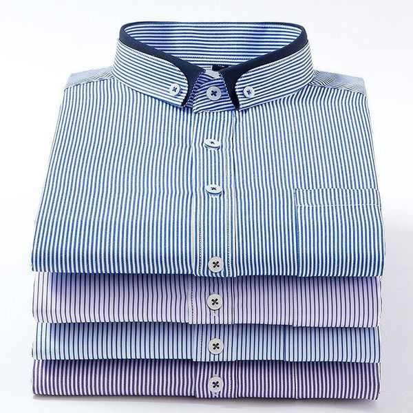 middle aged and old men's striped shirt long sleeve leisure business slim fashion double collar dress shirts, White;black
middle aged and old men's striped shirt long sleeve leisure business slim fashion double collar dress shirts, White;black