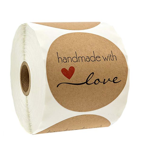 500pcs 1.5inch handmade with love kraft paper stickers round adhesive labels baking wedding party gift decoration
500pcs 1.5inch handmade with love kraft paper stickers round adhesive labels baking wedding party gift decoration