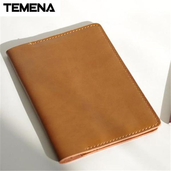 card holders temena genuine leather passport holder handmade id cover travel accessories bph125b, Brown;gray
card holders temena genuine leather passport holder handmade id cover travel accessories bph125b, Brown;gray