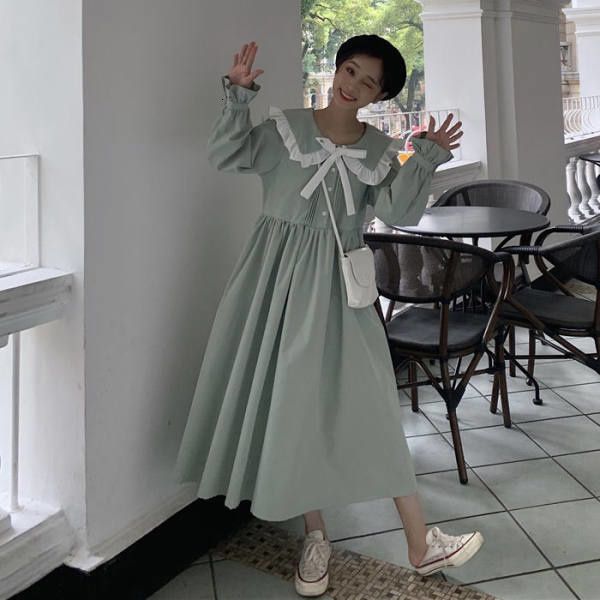casual dresses cmaz spring and autumn bow lace-up long sleeve dress for women e3bq, Black;gray
casual dresses cmaz spring and autumn bow lace-up long sleeve dress for women e3bq, Black;gray