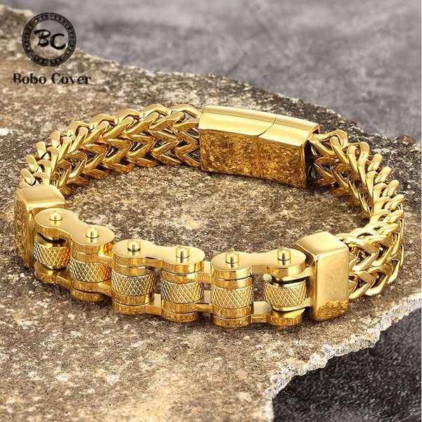 link, chain punk stainless steel motorcycle bracelet men never fade gold wide wristband rider bangles male jewelry luxurious boy gifts, Black
link, chain punk stainless steel motorcycle bracelet men never fade gold wide wristband rider bangles male jewelry luxurious boy gifts, Black