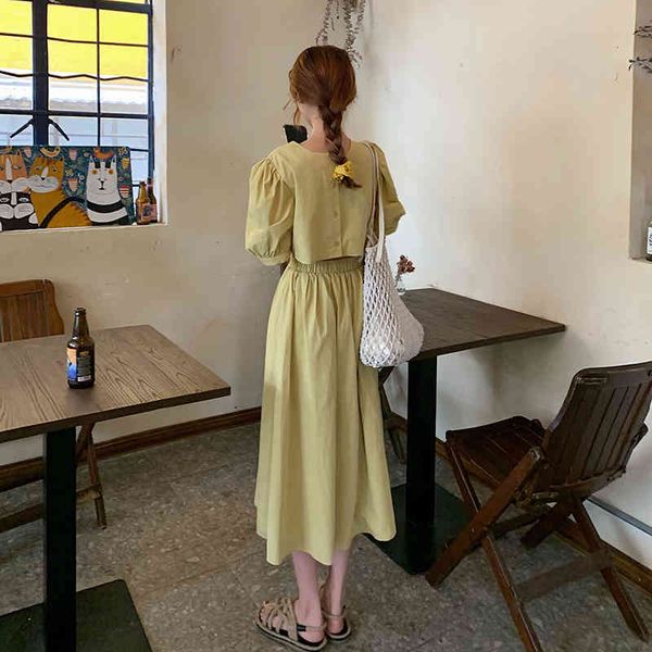 casual dresses women summer waistless back buttons elastic waist a-line long dress vintage yellow solid color midi sundress cne2, Black;gray
casual dresses women summer waistless back buttons elastic waist a-line long dress vintage yellow solid color midi sundress cne2, Black;gray