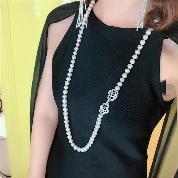 pendant necklaces 95cm length natural freshwater pearl long necklace women sweater jewelry mother gifts, Silver
pendant necklaces 95cm length natural freshwater pearl long necklace women sweater jewelry mother gifts, Silver