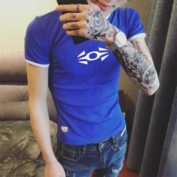 w0003 new fashion spirit summer t-shirt slim body sympathizing with social people fashion lad trend short sleeve shirt, White;black
w0003 new fashion spirit summer t-shirt slim body sympathizing with social people fashion lad trend short sleeve shirt, White;black