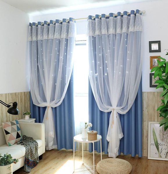 sunnyrain 1-piece double-layer hollow-out stars curtain for bedroom blackout curtains for children room living room drapes
sunnyrain 1-piece double-layer hollow-out stars curtain for bedroom blackout curtains for children room living room drapes