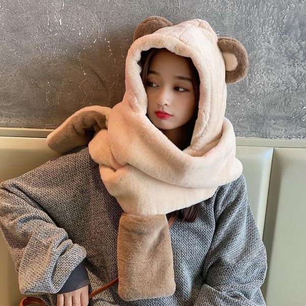 beanie/skull caps 2021 net red winter cartoon hat bib integrated scarf gloves women autumn and outdoor ear protection cold, Blue;gray
beanie/skull caps 2021 net red winter cartoon hat bib integrated scarf gloves women autumn and outdoor ear protection cold, Blue;gray