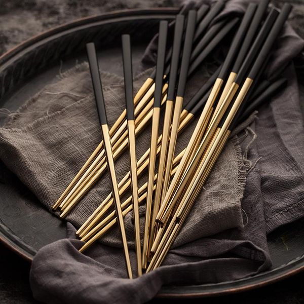chopsticks 304 stainless steel metal home creative european spoon cutlery black and gold handle long
chopsticks 304 stainless steel metal home creative european spoon cutlery black and gold handle long