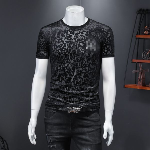 gold velvet short-sleeved t-shirt men's bottoming shirt warm dark pattern half-sleeved t-shirt round neck slim body shirt, White;black
gold velvet short-sleeved t-shirt men's bottoming shirt warm dark pattern half-sleeved t-shirt round neck slim body shirt, White;black