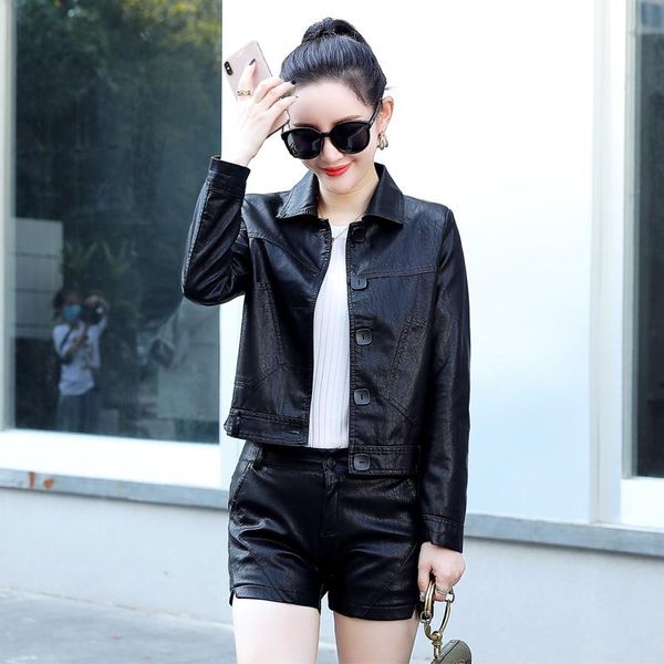 women's leather & faux theme 21 ladies pu jacket 2021 autumn winter casual fashion sweet outerwear black motorcycle coat soft biker gir
women's leather & faux theme 21 ladies pu jacket 2021 autumn winter casual fashion sweet outerwear black motorcycle coat soft biker gir