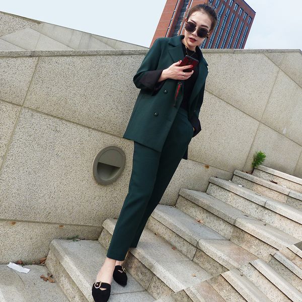 2021 fashion women's small temperament female new spring chic suit jacket nine pants two sets of tide ms p713, White;black
2021 fashion women's small temperament female new spring chic suit jacket nine pants two sets of tide ms p713, White;black