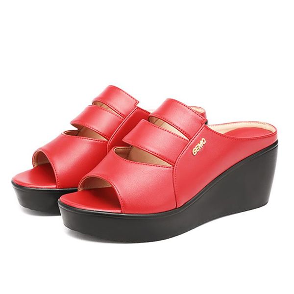 slippers soft split leather shoes 2021 fashion women's wedge platform cutout female summer red big size, Black
slippers soft split leather shoes 2021 fashion women's wedge platform cutout female summer red big size, Black
