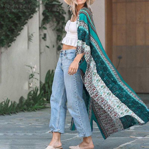 women's blouses & shirts zanzea holiday party cardigan women bohemian short sleeve kimono summer casual floral printed shirt oversized, White
women's blouses & shirts zanzea holiday party cardigan women bohemian short sleeve kimono summer casual floral printed shirt oversized, White