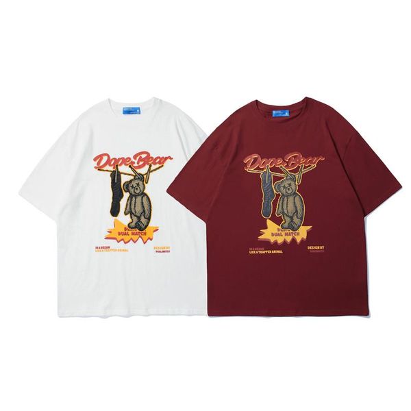 men's t-shirts original summer bear toy print women boyfriend style t-shirt men tees university student streetwear hip hop casual, White;black
men's t-shirts original summer bear toy print women boyfriend style t-shirt men tees university student streetwear hip hop casual, White;black