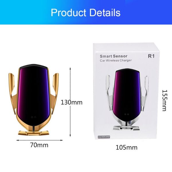 automatic clamping infrared induction qi car wireless charger stand r1 fast charging for iphone 12 11 pro xr samsung s10 s20
automatic clamping infrared induction qi car wireless charger stand r1 fast charging for iphone 12 11 pro xr samsung s10 s20