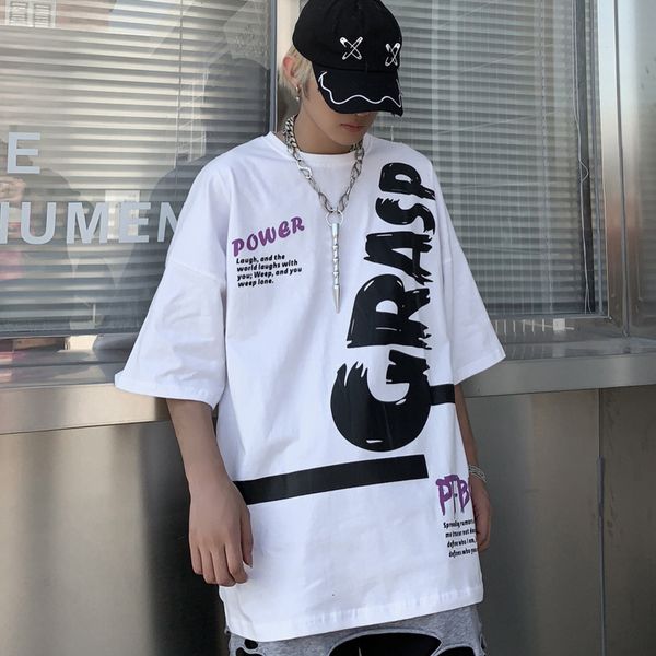 t shirt 2021 summer ins short sleeve men's trend graffiti letter print fashion brand loose large casual base, White;black
t shirt 2021 summer ins short sleeve men's trend graffiti letter print fashion brand loose large casual base, White;black