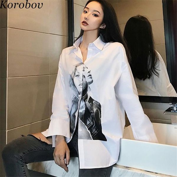 women's blouses & shirts korobov fashion harajuku character print 2021 spring loose casual women blouse printed white female blusas 766
women's blouses & shirts korobov fashion harajuku character print 2021 spring loose casual women blouse printed white female blusas 766