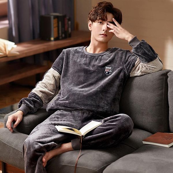 men's sleepwear men autumn winter warm homewear coral velvet 2pcs pajamas suit casual sports nightwear o-neck pant loose l-3xl, Black;brown
men's sleepwear men autumn winter warm homewear coral velvet 2pcs pajamas suit casual sports nightwear o-neck pant loose l-3xl, Black;brown