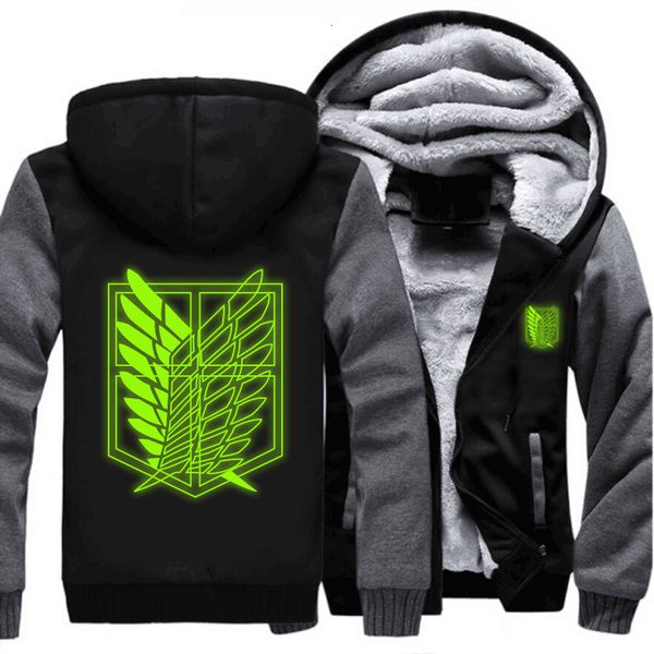 2021 new us size for attack on titan survey legion green luminous coat hoodie winter fleece thicken jacket clothing wj89, Black
2021 new us size for attack on titan survey legion green luminous coat hoodie winter fleece thicken jacket clothing wj89, Black