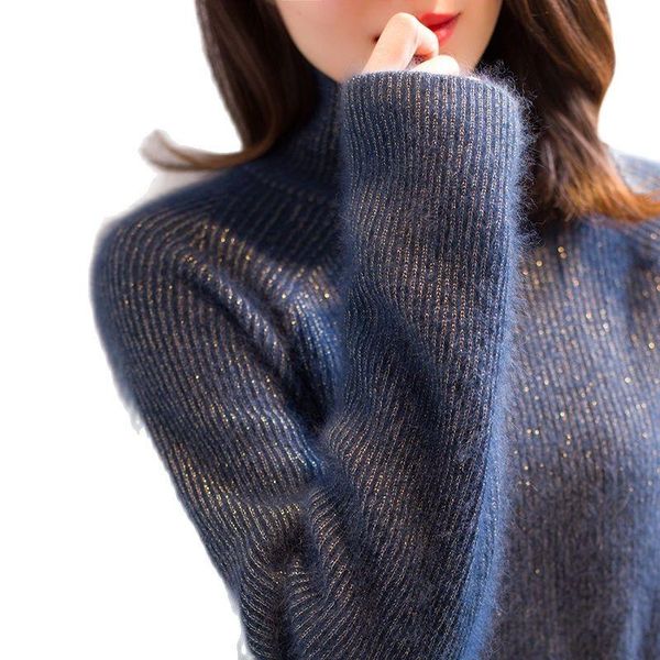 xiaojingyan autumn / winter 2021 new gold high neck sweater women's loose and lazy irregular lace up sweater, White;black
xiaojingyan autumn / winter 2021 new gold high neck sweater women's loose and lazy irregular lace up sweater, White;black