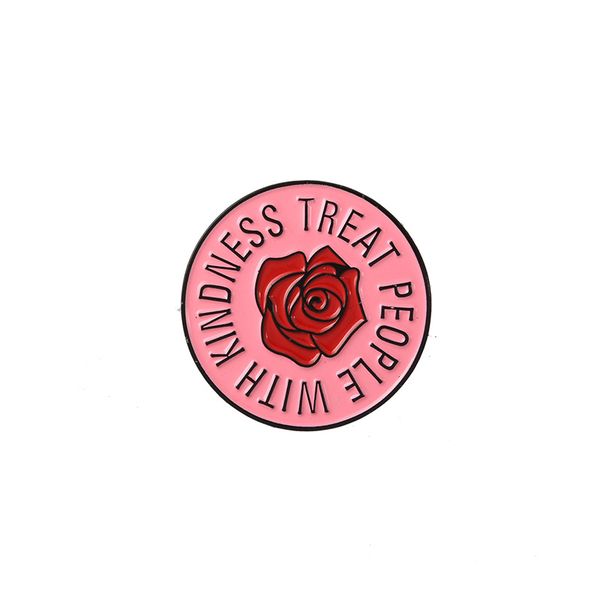 round red roses brooches for women cartoon simple fashion paint enamel lapel pins treat people with kindness letter denim shirt badge jewelr, Gray
round red roses brooches for women cartoon simple fashion paint enamel lapel pins treat people with kindness letter denim shirt badge jewelr, Gray