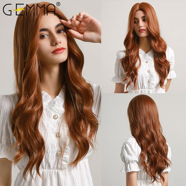 long body wave red brown copper synthetic wigs for women afro natural middle part cosplay fake hair high temperature fiber, Black
long body wave red brown copper synthetic wigs for women afro natural middle part cosplay fake hair high temperature fiber, Black