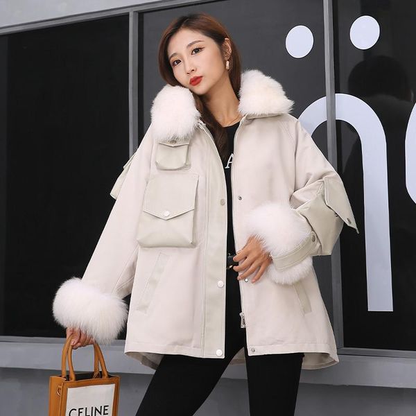 women's fur & faux 2021 pie overcome female rex liner detachable short collar cuffs loose fashion, Black
women's fur & faux 2021 pie overcome female rex liner detachable short collar cuffs loose fashion, Black