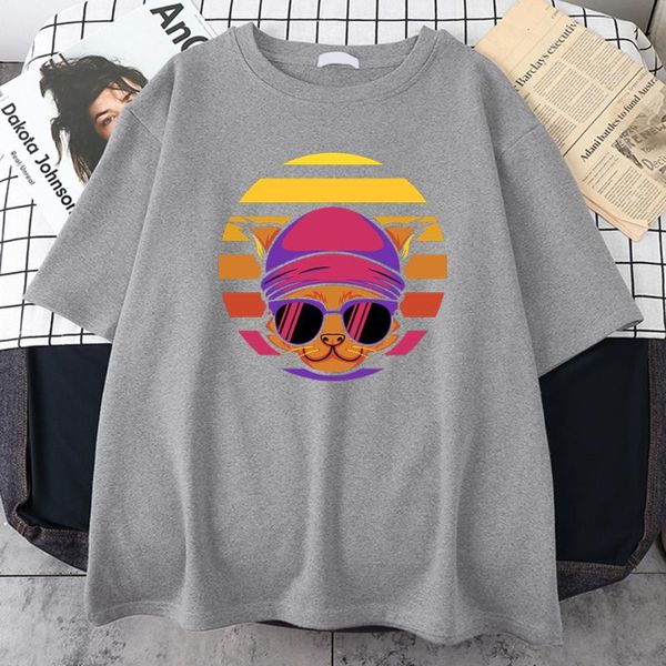 men's t-shirts cool cat with glasses t shirt fashion hip hop streetwear summer street tee crew neck casual clothing, White;black
men's t-shirts cool cat with glasses t shirt fashion hip hop streetwear summer street tee crew neck casual clothing, White;black