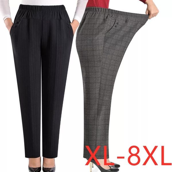 women's pants & capris fdfklak extra large size women loose high elastic middle-aged clothing 8xl straight cylinder female trousers, Black;white
women's pants & capris fdfklak extra large size women loose high elastic middle-aged clothing 8xl straight cylinder female trousers, Black;white