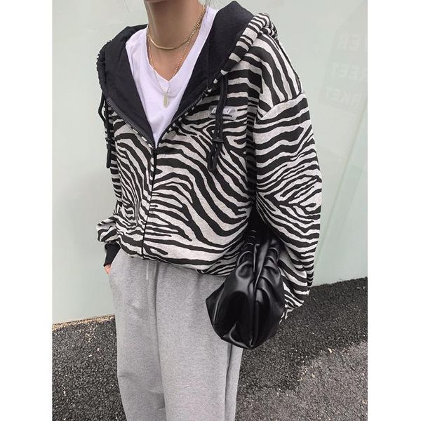 women's hoodies & sweatshirts y2k aesthetic women grunge clothes zebra pattern hooded vintage kpop harajuku clothing, Black
women's hoodies & sweatshirts y2k aesthetic women grunge clothes zebra pattern hooded vintage kpop harajuku clothing, Black