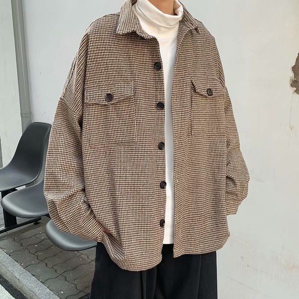 2021 new autumn plaid men's fashion retro casual short coat men streetwear loose korean style woolen jacket mens m-2xl wzkg, Black
2021 new autumn plaid men's fashion retro casual short coat men streetwear loose korean style woolen jacket mens m-2xl wzkg, Black