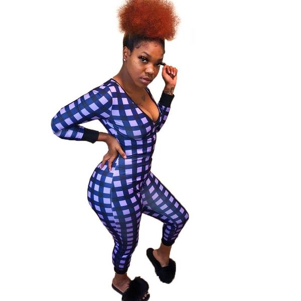 women's jumpsuits & rompers arrive plaid print women skinny romper full sleeve bandage club female body overalls pant ld5088, Black;white
women's jumpsuits & rompers arrive plaid print women skinny romper full sleeve bandage club female body overalls pant ld5088, Black;white