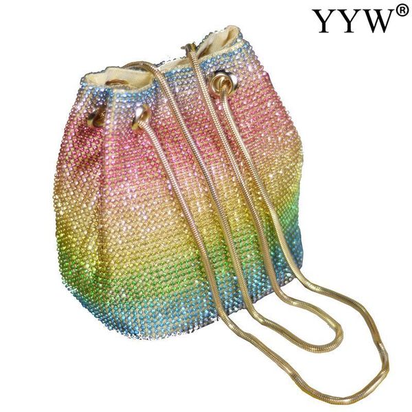 evening bags fashion women bucket shoulder bag with rhinestone crossbody rainbow ladies party purse female clutches bolsos
evening bags fashion women bucket shoulder bag with rhinestone crossbody rainbow ladies party purse female clutches bolsos