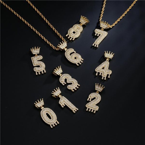 chains fashion crown dripping number pendant hollow gold chain necklace crystal bubble digit iced out jewelry trendy men, Silver
chains fashion crown dripping number pendant hollow gold chain necklace crystal bubble digit iced out jewelry trendy men, Silver